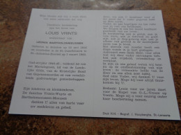 Doodsprentje/Bidprentje  LOUIS VRINTS   Schoten 1916-1983 St Antonius-Zoersel  (Wdr Leonia BARTHOLOMEEUSSEN) - Godsdienst & Esoterisme