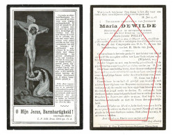 Maria Dewilde De Wilde Henri Marie-Leonie Pollet Bissegem 1919 Doodsprentje Bidprentje - Overlijden