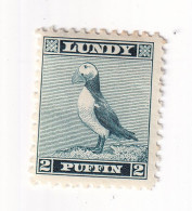 #16 Great Britain Lundy Island Puffin Stamp 1939 Standing Puffin Definitive 2p - Emissione Locali