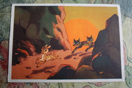 USSR Fairy Tale PC "Little Shego" (Wolf Cubs And Deer Cub) OLD Postcard 1959 - Vertellingen, Fabels & Legenden