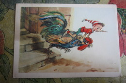 OLD USSR  PC - Fairy Tale  "Buratino " By Vladimirski - 1967  - ROOSTER / COQ / Pinocchio - Contes, Fables & Légendes