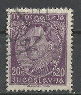 Yougoslavie - Jugoslawien - Yugoslavia 1931-33 Y&T N°220B - Michel N°236I (o) - 20d Alexandre 1er - Usati