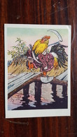 Birds In Art. OLD USSR Postcard - Russian Fairy Tale - "Rooster" By Rachev - 1960 - Vertellingen, Fabels & Legenden