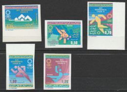 Non-dentelé/Année 1975-N°617/621 Neufs**MNH/imperforate : Jeux Méditerranéens D'Alger :série Complète (2) - Algérie (1962-...)