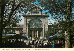 Trains - Gares Sans Trains - Nice - La Gare Du Sud - Automobiles - CPM - Voir Scans Recto-Verso - Stations Without Trains