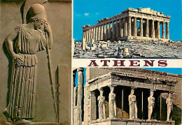 Grèce - Athènes - Athína - L'Acropole - Multivues - Athéna Pensive, Parthenon, Caryatides - Carte Neuve - CPM - Voir Sca - Grecia