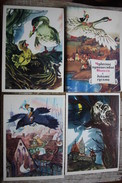 14 PCs Lot - Selma Lagerlöf Fairy Tale - OLD USSR  Postcard - Wonderful Adventures Of Nils - Contes, Fables & Légendes