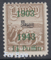 #10 Great Britain Lundy Island Puffin Stamp 1943 Wright Brothers Bi-Plane #59 9p Retirment Sale Price Slashed! - Local Issues