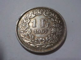 SUISSE  1Franc 1907 - 1 Franc