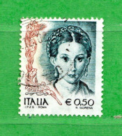 Italia ° - Anno 2002 - La Donna Nell'Arte. € 0,50.  Unif. 2631.  Usato - 2001-10: Afgestempeld