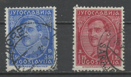 Yougoslavie - Jugoslawien - Yugoslavia 1934 Y&T N°261 à 262 - Michel N°283 à 284 (o) - Alexandre 1er - Gebruikt