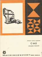 PAGE  Publicitaire  AGRICOLE AGRICULTURE  Concasseur à Percussion  C-643 MOSKVA MACHINEXPORT Russe RUSSIE URSS - Publicidad
