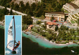 72618601 Riva Del Garda Hotel Pier Am Gardasee Fliegeraufnahme Windsurfen Firenz - Otros & Sin Clasificación