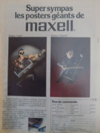 Publicité De Presse ; Cassettes Audio Maxell - Publicités