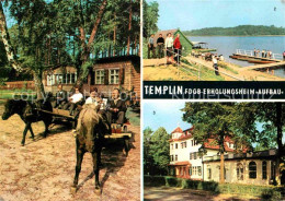 72618392 Templin Ponykutsche Badestrand Am Luebbesee FDGB Erholungsheim Aufbau T - Templin