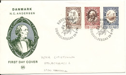 Denmark FDC 28-8-1975 With Complete Set HANS CHRISTIAN ANDERSEN With Nice Cachet - FDC