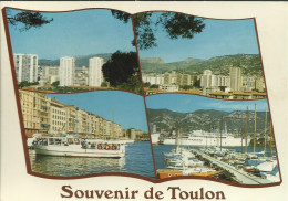 Souvenir De Toulon - Le Port - La Rade - Le Port De Plaisance -  Multivues - (P) - Toulon