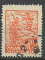 Yougoslavie - Jugoslawien - Yugoslavia 1945 Y&T N°433 - Michel N°485 (o) - 20d Partisans Au Combat - Used Stamps