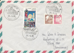 Italy Air Mail Cover Sent To Denmark Udine 28-9-1985 Topic Stamps - Airmail