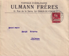 Motiv Brief  "Ulman Frères, Fab. D'Horlogerie, La Chaux-de-Fonds"        1915 - Briefe U. Dokumente