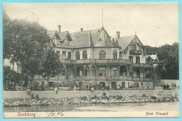DK145_ *  SKODSBORG HOTEL ØRESUND * GÆSTER I GARDEN *  SENDT 1906 - Danemark