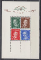 ESTONIA 1938 - Estonian Writers Souvenir Sheet MNH** OG - Estonia