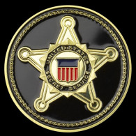 Pièce Médaille NEUVE Plaquée Or - United-States Secret Service - Otros & Sin Clasificación