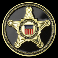 Pièce Médaille NEUVE Plaquée Or - United-States Secret Service - Sonstige & Ohne Zuordnung