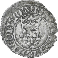 France, Charles VI, Florette, 1417-1422, Rouen, Billon, TB+, Duplessy:387 - 1380-1422 Carlo VI Il Beneamato