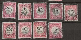 1892 USED Nederlands Indië Port NVPH  P14-22 - Nederlands-Indië