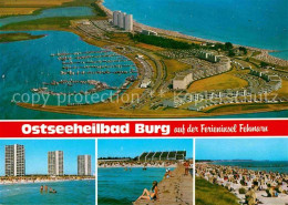 72617491 Burg Fehmarn Fliegeraufnahme Yachthafen Strand Hotels Seebruecke Burg - Fehmarn