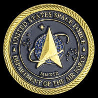 Pièce Médaille NEUVE Plaquée Or - US Space Force Department Of The Air Force - Autres & Non Classés