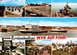 72617455 Wyk Foehr Strand Seebruecke Hafen Schiffsanlegestelle Trachtenkapelle W - Andere & Zonder Classificatie