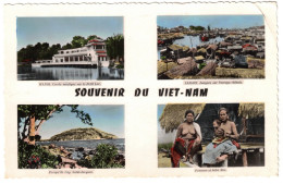 BELLE CARTE : SOUVENIR DU VIET-NAM - HANOÏ - SAÏGON - PRESQU'ÎLE CAP SAINT-JACQUES - FEMMES ( SEINS NUS ) ET BÉBÉS MOÏ - Viêt-Nam