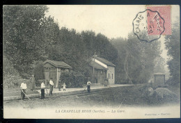 Cpa Du 72 La Chapelle Huon -- La Gare    STEP162 - Other & Unclassified