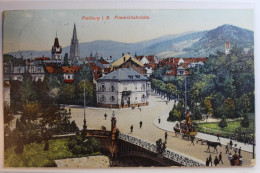 AK Freiburg Friedrichsbrücke 1912 Gebraucht #PD040 - Sonstige & Ohne Zuordnung