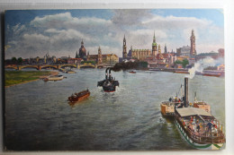 AK Dresden Blick Von Der Marienbrücke Künstlerkarte 1909 Gebraucht #PD160 - Sonstige & Ohne Zuordnung