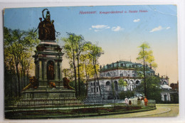 AK Hannover Kriegerdenkmal U. Neues Haus 1914 Gebraucht #PC433 - Other & Unclassified