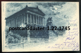 GERMANY Gruss Aus Berlin Postcard 1898 National Gallery. Artist Signed (h536) - Mitte