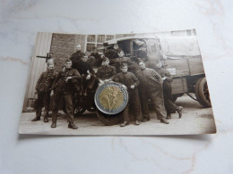 BC29-21 Cpa Militaria Photographe Berchem Crauwels Camion Militaire Et Soldats à Identifier - War 1914-18