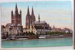 AK Köln Dom, St. Matin U. Stapelhaus 1913 Gebraucht #PD582 - Autres & Non Classés