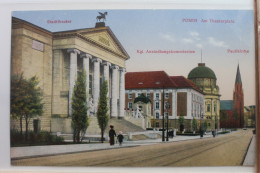 AK Posen Am Theaterplatz, Stadttheater, Paulikirche, Kommission Preußen #PE159 - Westpreussen