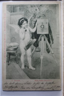 AK Deutschland Bitte Recht Freundlich Künstlerpostkarte 1901 Gebraucht #PD773 - Autres & Non Classés