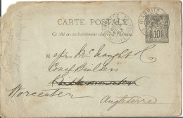 Biarritz France To Worchester England Coach Builders Feb 26 1893...................................box10 - Cartoline-lettere