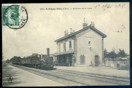 Cpa Du 18 Aubigny Ville -- Intérieur   De La Gare  STEP162 - Aubigny Sur Nere