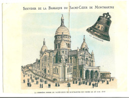 Carton Souvenir De La Basilique Du Sacré-Cœur De MONTMARTRE   /GP18 - Sacré Coeur