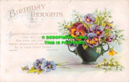 R555765 Birthday Thoughts. Flowers In Vase. Valentines Series. 1923 - World