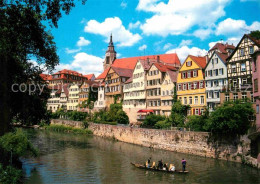 72616593 Tuebingen Neckarpartie Mit Stiftskirche Stocherkahn Tuebingen - Tuebingen