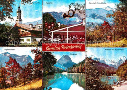 72616539 Garmisch-Partenkirchen Pfarrkirche Bauernhaus Posthorn Alpspitze Zugspi - Garmisch-Partenkirchen