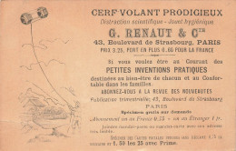 Cerf Volant Prodigieux G. RENAUT & Cie 43 Boulevard De Strasbourg * Carte De Visite Illustrée Sur CPA* Verf Volant Jouet - Arrondissement: 10